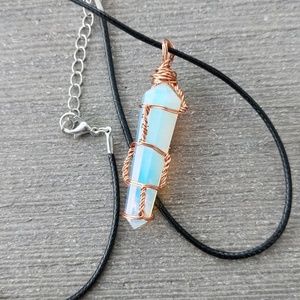 Handmade opalite crystal necklace
